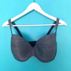 La SENZA Metalic Grey & Black Bra 36DDD